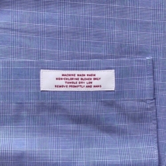 Brooks Brothers Shirt size Large Oxford Blue Check tag 16 2/3 - Picture 3 of 5